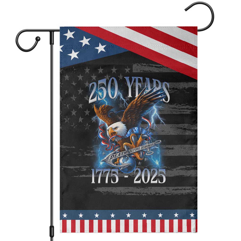Marine Veteran 250th Anniversary Garden Flag Eagle Patriotic Military Gift for Marines Veterans