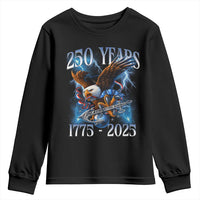 Marine Veteran 250th Anniversary Youth Sweatshirt Eagle Patriotic Military Gift for Marines Veterans - Wonder Print Shop