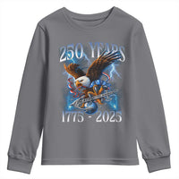 Marine Veteran 250th Anniversary Youth Sweatshirt Eagle Patriotic Military Gift for Marines Veterans - Wonder Print Shop