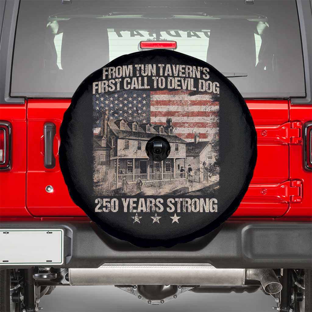 Tun Tavern 250th Anniversary Spare Tire Cover Patriotic Veteran Military Gift American Flag - Wonder Print Shop
