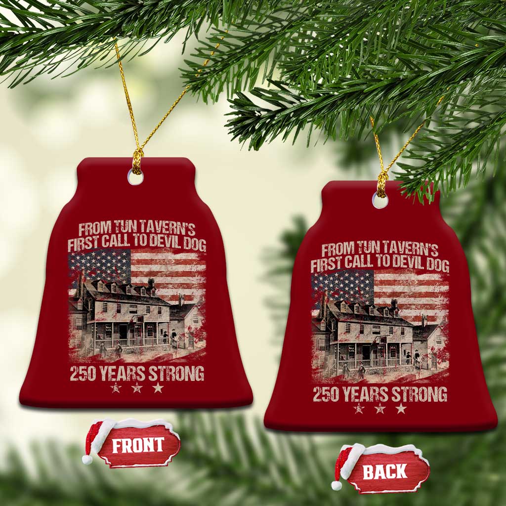 Tun Tavern 250th Anniversary Ceramic Ornament Patriotic Veteran Military Gift American Flag - Wonder Print Shop