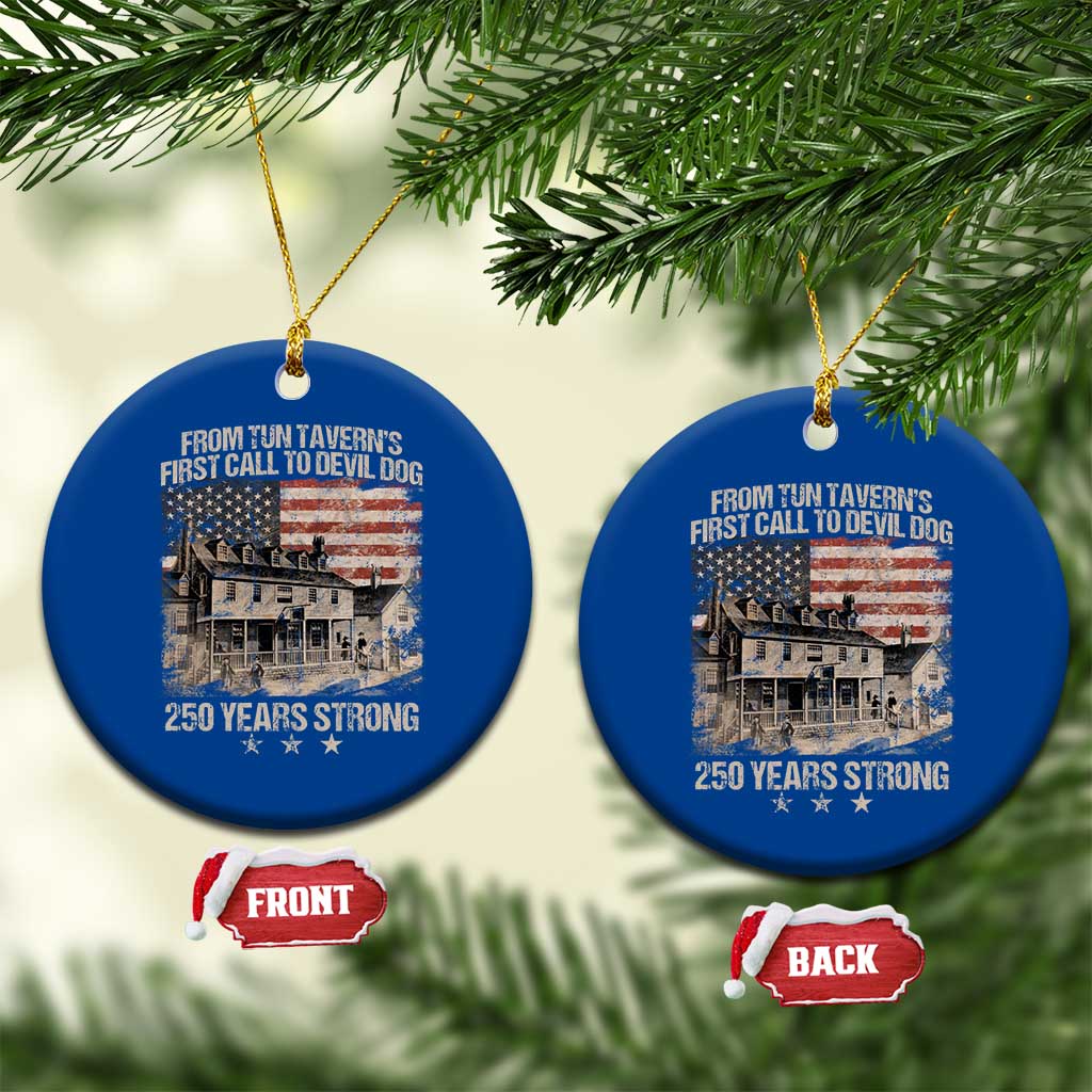 Tun Tavern 250th Anniversary Ceramic Ornament Patriotic Veteran Military Gift American Flag - Wonder Print Shop
