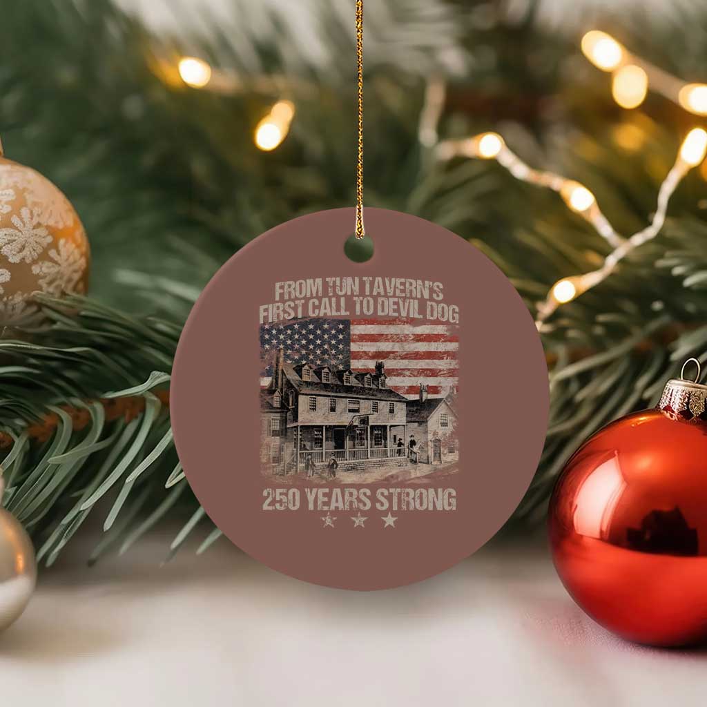 Tun Tavern 250th Anniversary Ceramic Ornament Patriotic Veteran Military Gift American Flag - Wonder Print Shop