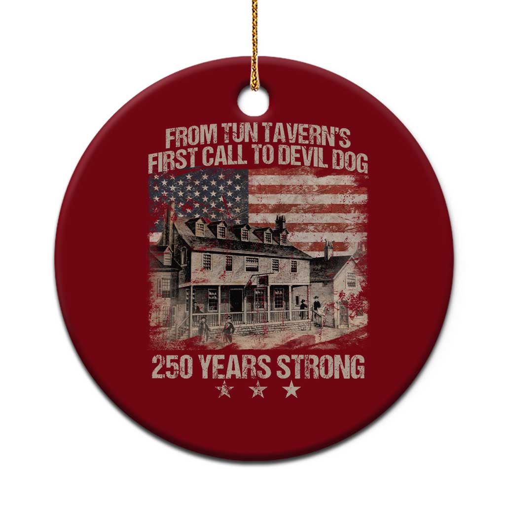 Tun Tavern 250th Anniversary Ceramic Ornament Patriotic Veteran Military Gift American Flag - Wonder Print Shop