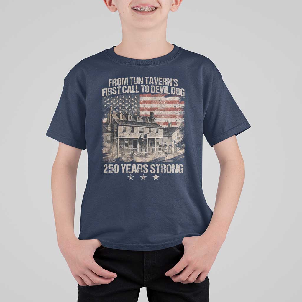 Tun Tavern 250th Anniversary T Shirt For Kid Patriotic Veteran Military Gift American Flag - Wonder Print Shop