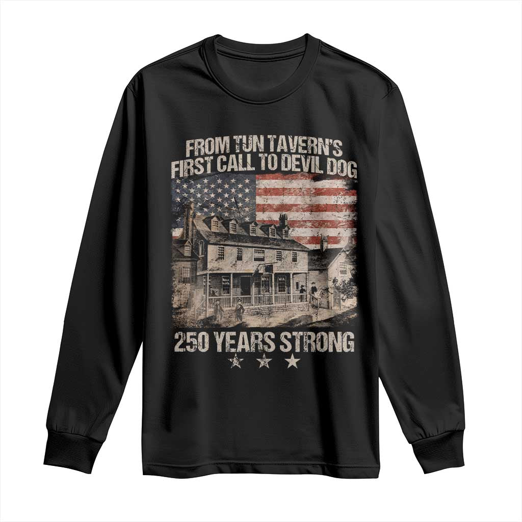 Tun Tavern 250th Anniversary Long Sleeve Shirt Patriotic Veteran Military Gift American Flag - Wonder Print Shop
