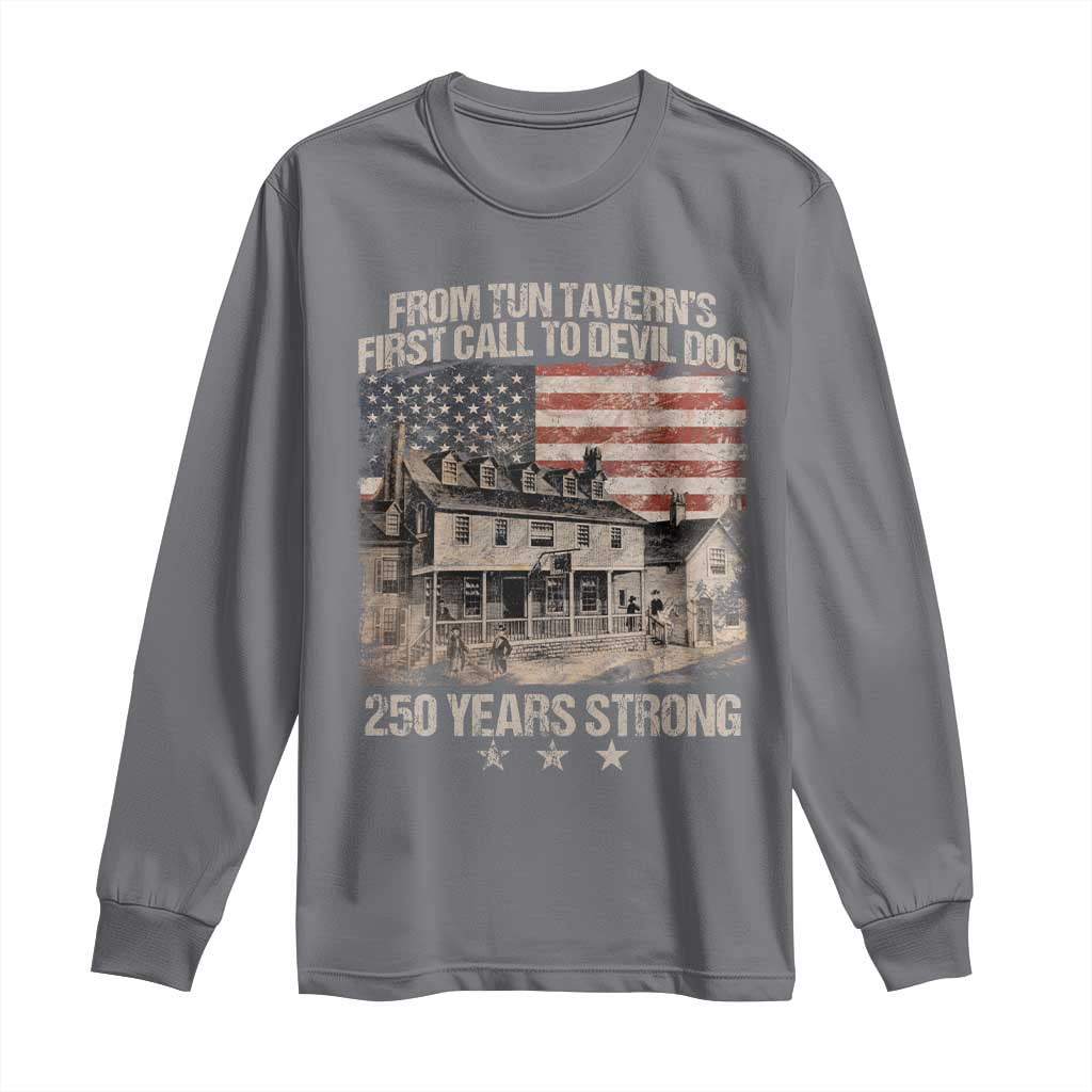 Tun Tavern 250th Anniversary Long Sleeve Shirt Patriotic Veteran Military Gift American Flag - Wonder Print Shop