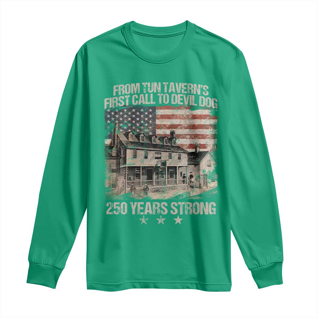Tun Tavern 250th Anniversary Long Sleeve Shirt Patriotic Veteran Military Gift American Flag - Wonder Print Shop