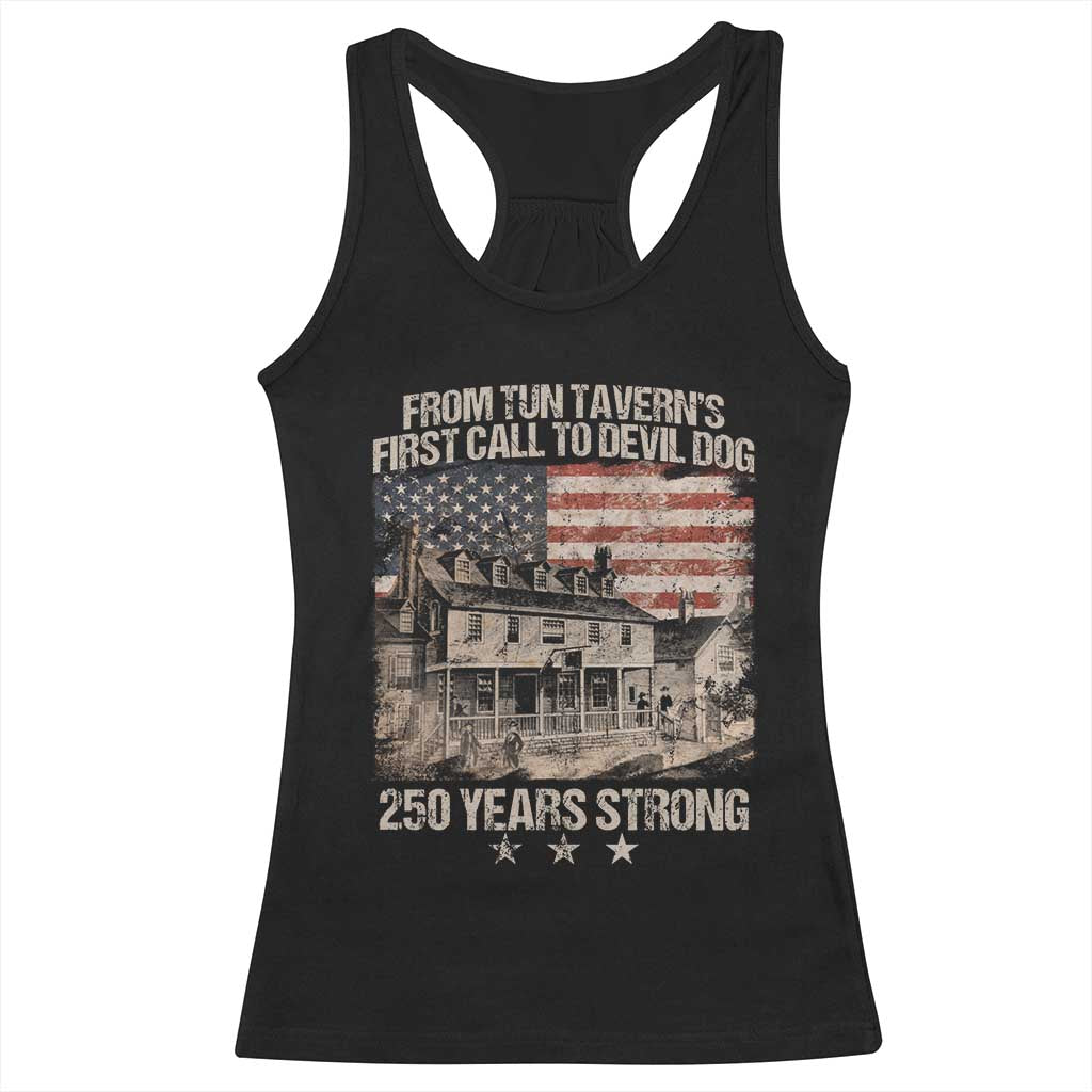 Tun Tavern 250th Anniversary Racerback Tank Top Patriotic Veteran Military Gift American Flag - Wonder Print Shop