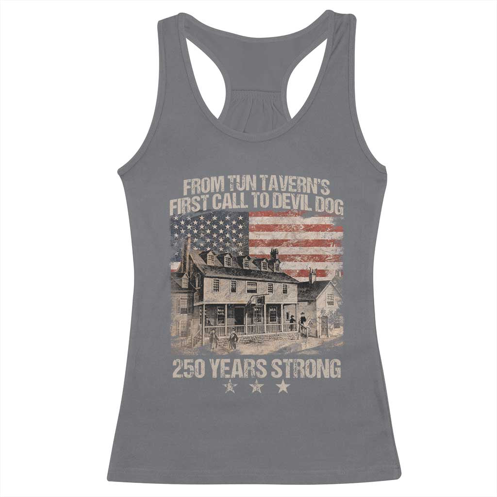 Tun Tavern 250th Anniversary Racerback Tank Top Patriotic Veteran Military Gift American Flag - Wonder Print Shop