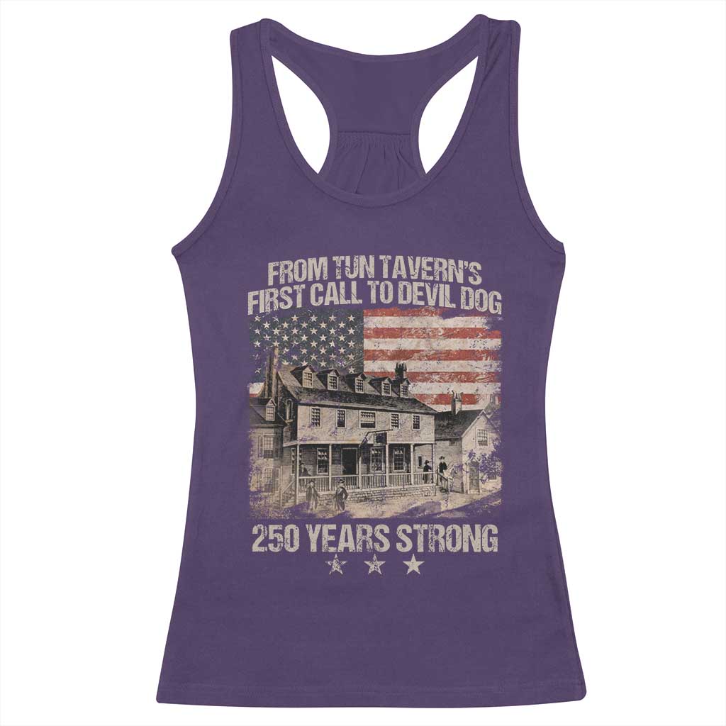 Tun Tavern 250th Anniversary Racerback Tank Top Patriotic Veteran Military Gift American Flag - Wonder Print Shop
