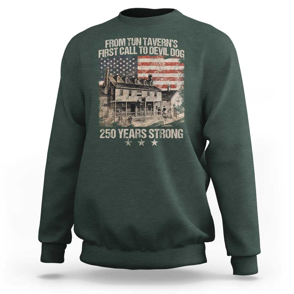 Tun Tavern 250th Anniversary Sweatshirt Patriotic Veteran Military Gift American Flag - Wonder Print Shop