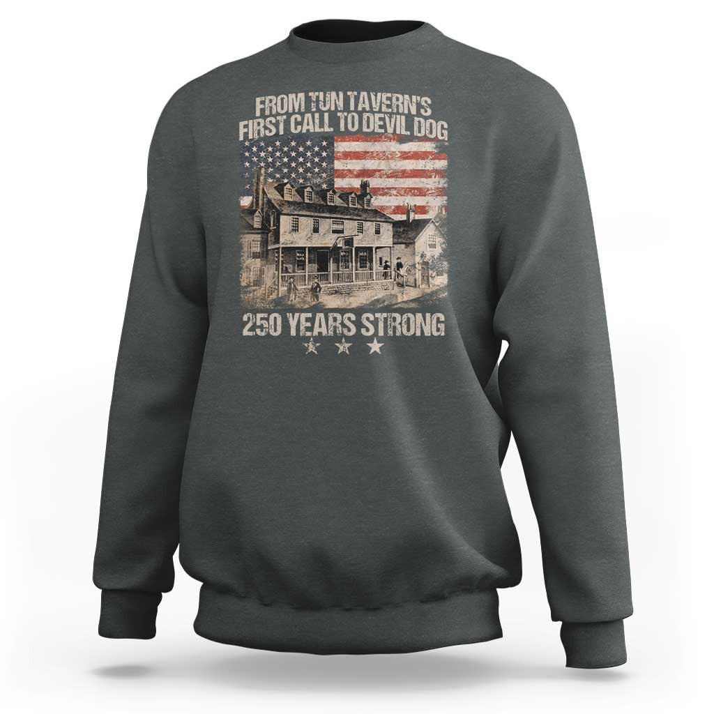 Tun Tavern 250th Anniversary Sweatshirt Patriotic Veteran Military Gift American Flag - Wonder Print Shop