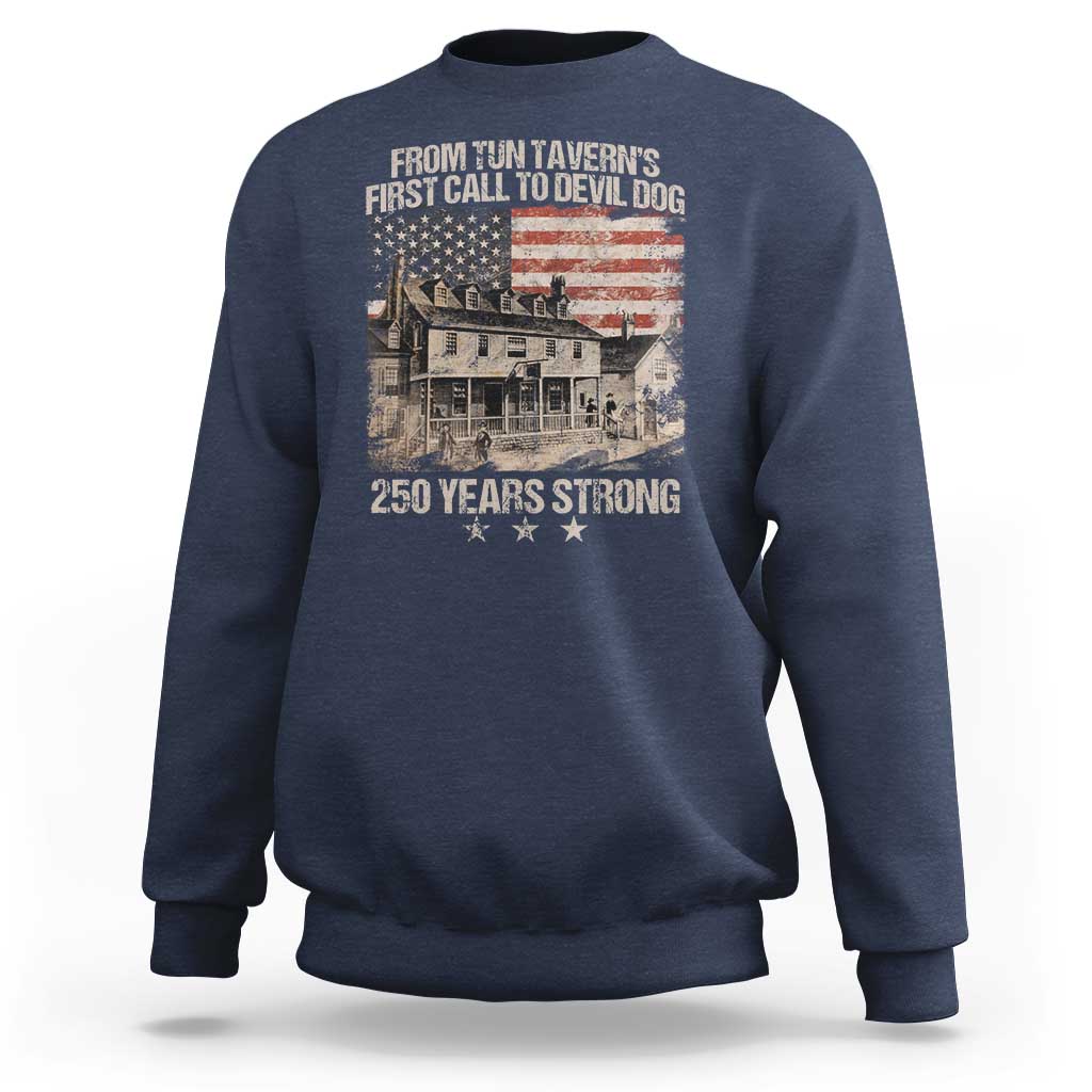 Tun Tavern 250th Anniversary Sweatshirt Patriotic Veteran Military Gift American Flag - Wonder Print Shop
