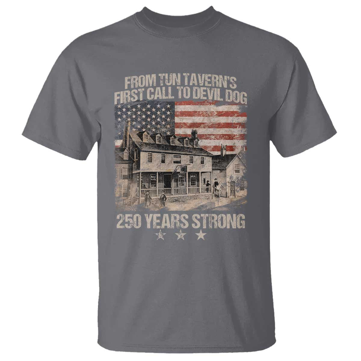Tun Tavern 250th Anniversary T Shirt Patriotic Veteran Military Gift American Flag - Wonder Print Shop