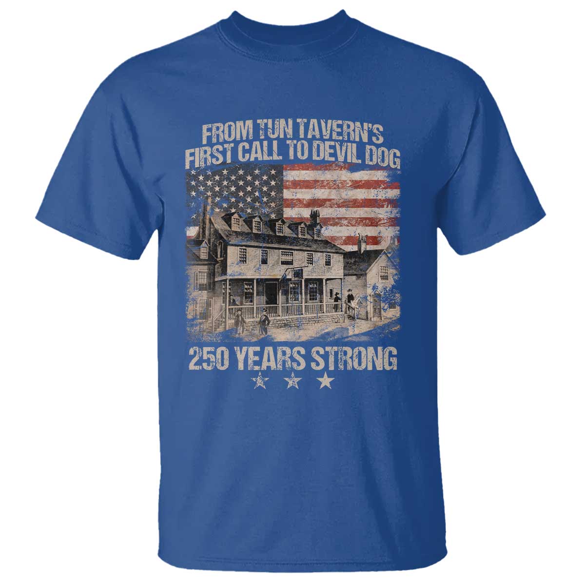Tun Tavern 250th Anniversary T Shirt Patriotic Veteran Military Gift American Flag - Wonder Print Shop