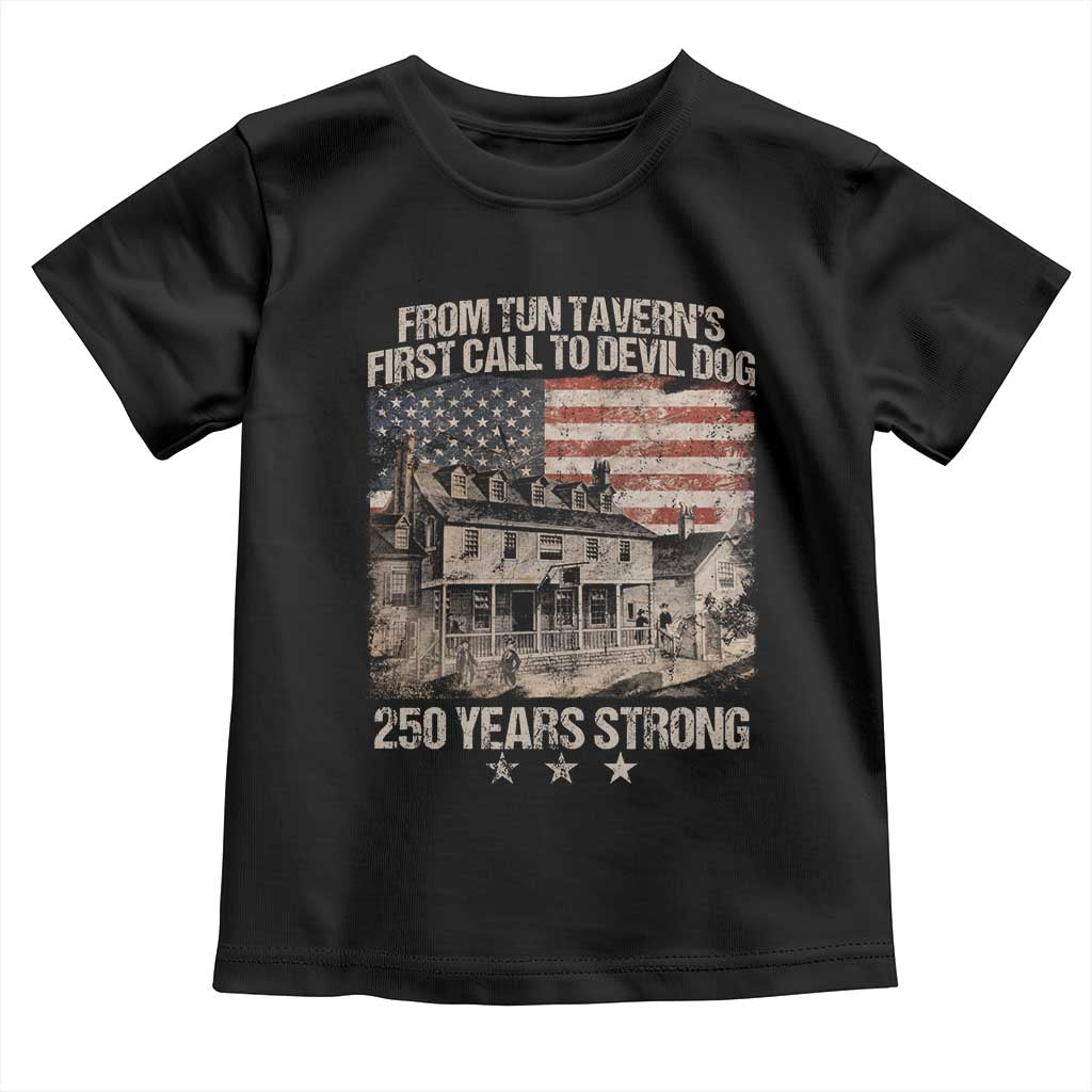 Tun Tavern 250th Anniversary Toddler T Shirt Patriotic Veteran Military Gift American Flag - Wonder Print Shop