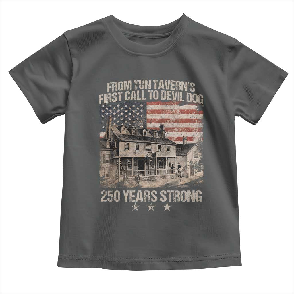 Tun Tavern 250th Anniversary Toddler T Shirt Patriotic Veteran Military Gift American Flag - Wonder Print Shop