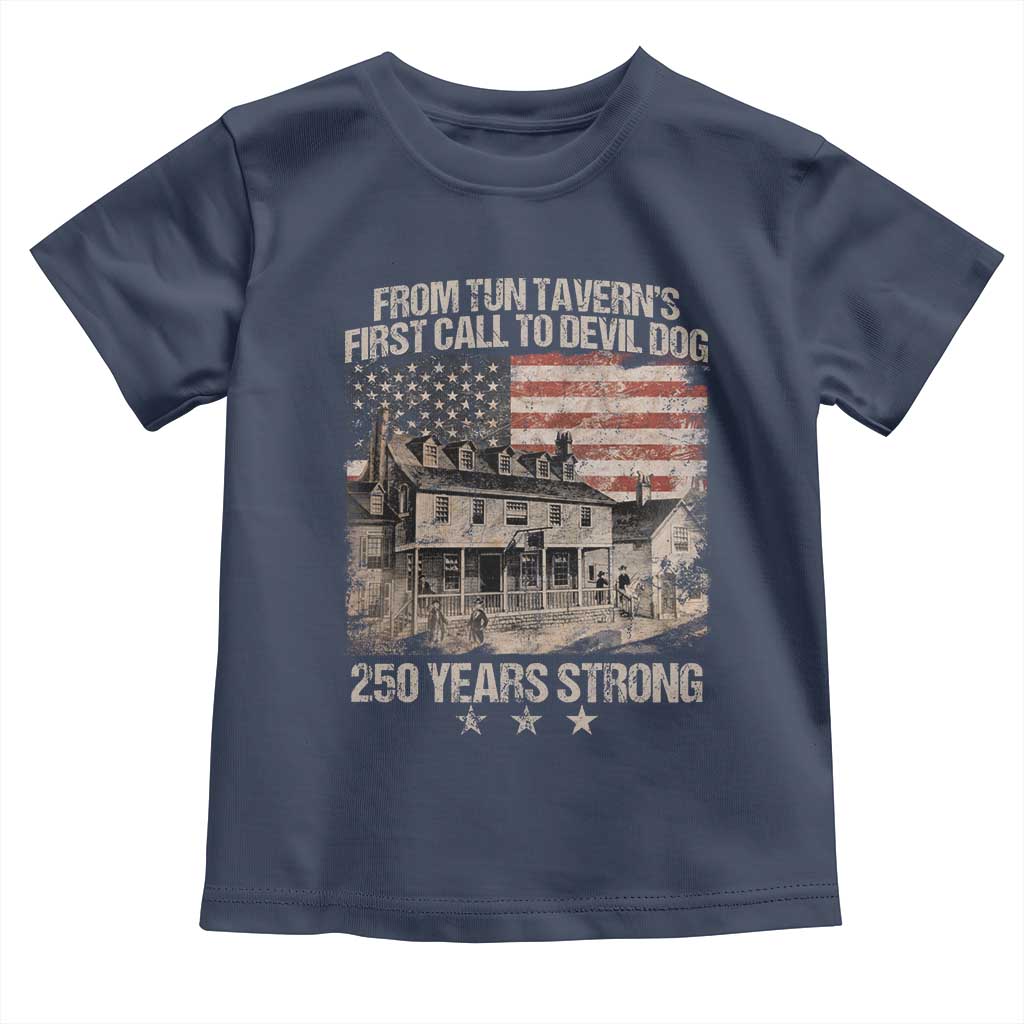 Tun Tavern 250th Anniversary Toddler T Shirt Patriotic Veteran Military Gift American Flag - Wonder Print Shop