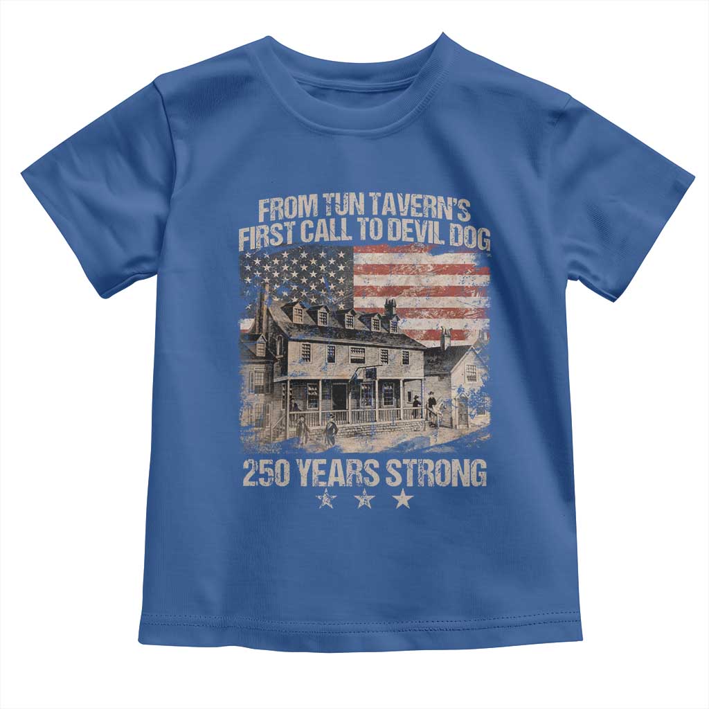 Tun Tavern 250th Anniversary Toddler T Shirt Patriotic Veteran Military Gift American Flag - Wonder Print Shop