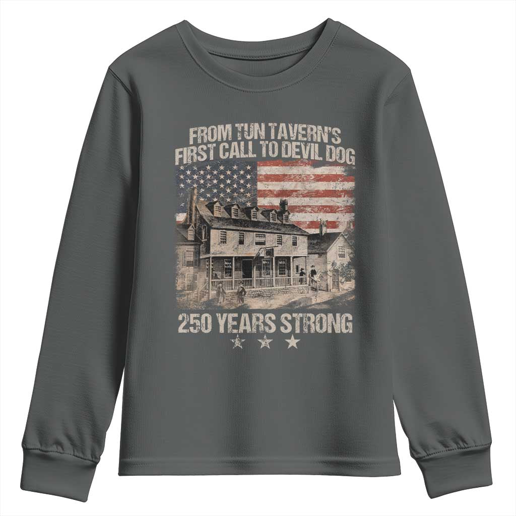Tun Tavern 250th Anniversary Youth Sweatshirt Patriotic Veteran Military Gift American Flag - Wonder Print Shop