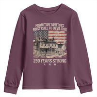 Tun Tavern 250th Anniversary Youth Sweatshirt Patriotic Veteran Military Gift American Flag - Wonder Print Shop