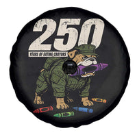250 Years Of Eating Crayons Spare Tire Cover Vintage Bulldog Patriotic Veteran Military Gift - Wonder Print Shop