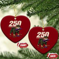 250 Years Of Eating Crayons Ceramic Ornament Vintage Bulldog Patriotic Veteran Military Gift - Wonder Print Shop