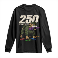 250 Years Of Eating Crayons Long Sleeve Shirt Vintage Bulldog Patriotic Veteran Military Gift - Wonder Print Shop