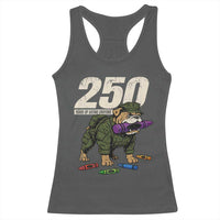 250 Years Of Eating Crayons Racerback Tank Top Vintage Bulldog Patriotic Veteran Military Gift - Wonder Print Shop