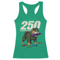 250 Years Of Eating Crayons Racerback Tank Top Vintage Bulldog Patriotic Veteran Military Gift - Wonder Print Shop