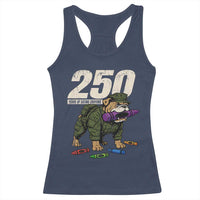 250 Years Of Eating Crayons Racerback Tank Top Vintage Bulldog Patriotic Veteran Military Gift - Wonder Print Shop