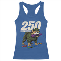 250 Years Of Eating Crayons Racerback Tank Top Vintage Bulldog Patriotic Veteran Military Gift - Wonder Print Shop