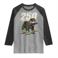 250 Years Of Eating Crayons Raglan Shirt Vintage Bulldog Patriotic Veteran Military Gift - Wonder Print Shop