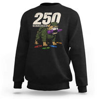 250 Years Of Eating Crayons Sweatshirt Vintage Bulldog Patriotic Veteran Military Gift - Wonder Print Shop