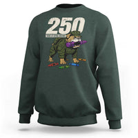 250 Years Of Eating Crayons Sweatshirt Vintage Bulldog Patriotic Veteran Military Gift - Wonder Print Shop