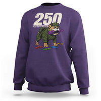 250 Years Of Eating Crayons Sweatshirt Vintage Bulldog Patriotic Veteran Military Gift - Wonder Print Shop