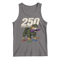 250 Years Of Eating Crayons Tank Top Vintage Bulldog Patriotic Veteran Military Gift - Wonder Print Shop