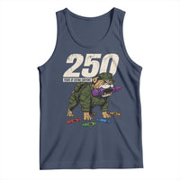 250 Years Of Eating Crayons Tank Top Vintage Bulldog Patriotic Veteran Military Gift - Wonder Print Shop