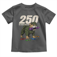 250 Years Of Eating Crayons Toddler T Shirt Vintage Bulldog Patriotic Veteran Military Gift - Wonder Print Shop