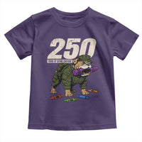 250 Years Of Eating Crayons Toddler T Shirt Vintage Bulldog Patriotic Veteran Military Gift - Wonder Print Shop