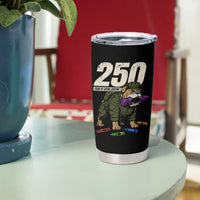 250 Years Of Eating Crayons Tumbler Cup Vintage Bulldog Patriotic Veteran Military Gift - Wonder Print Shop