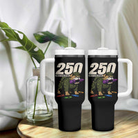 250 Years Of Eating Crayons Tumbler With Handle Vintage Bulldog Patriotic Veteran Military Gift - Wonder Print Shop
