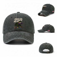250 Years Of Eating Crayons Washed Cotton Baseball Cap Vintage Bulldog Patriotic Veteran Military Gift
