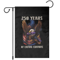 250 Years Of Eating Crayons Garden Flag Funny Eagle 250th Anniversary Veterans Gifts - Wonder Print Shop