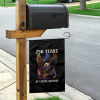 250 Years Of Eating Crayons Garden Flag Funny Eagle 250th Anniversary Veterans Gifts - Wonder Print Shop