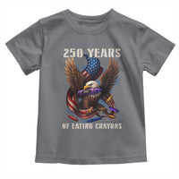 250 Years Of Eating Crayons Toddler T Shirt Funny Eagle 250th Anniversary Veterans Gifts - Wonder Print Shop
