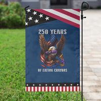 250 Years Of Eating Crayons Garden Flag Funny Eagle 250th Anniversary Veterans Gifts