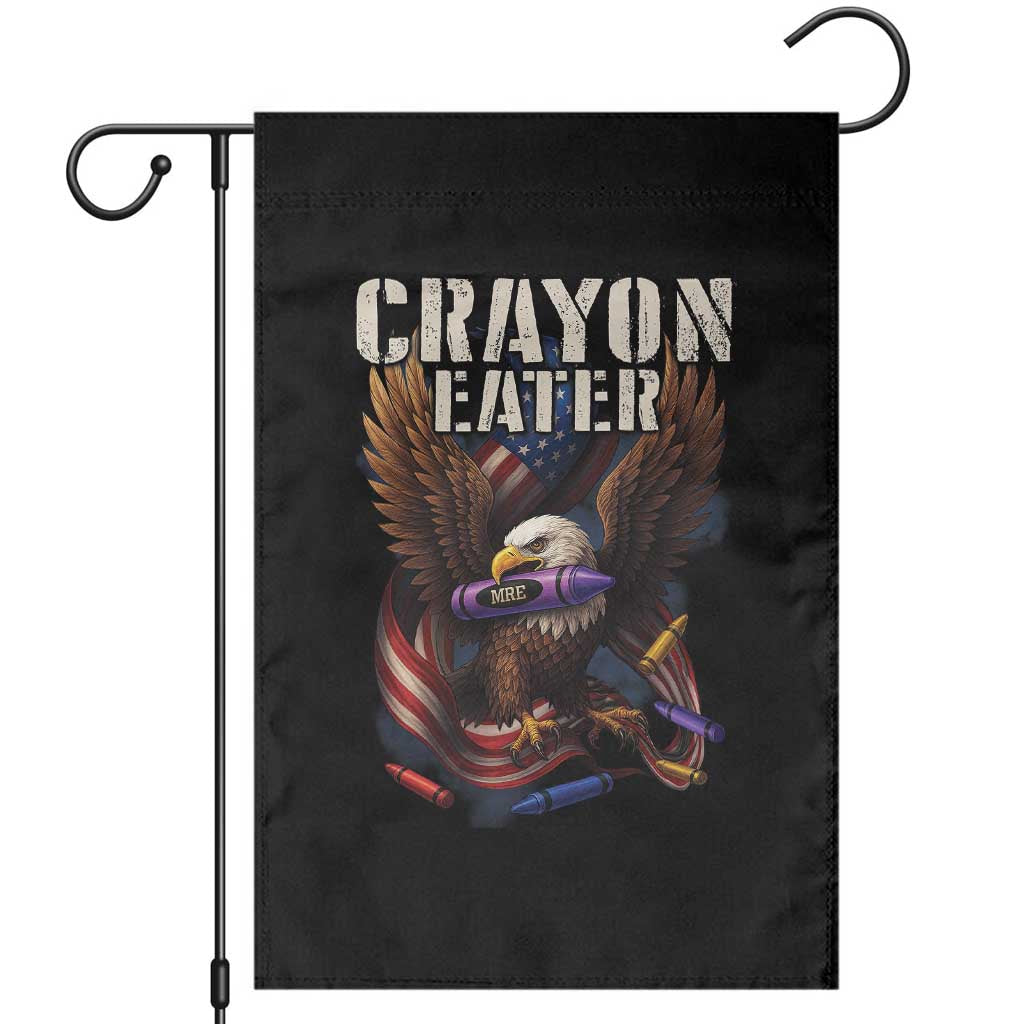 Crayon Eater Garden Flag Funny Eagle 250th Anniversary Veterans Gifts - Wonder Print Shop