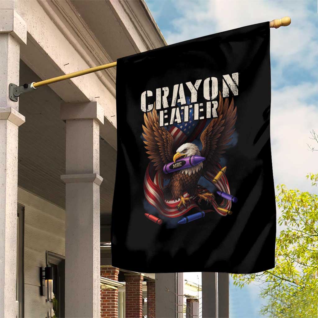 Crayon Eater Garden Flag Funny Eagle 250th Anniversary Veterans Gifts - Wonder Print Shop